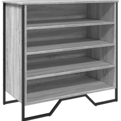 Huishoudelijke Benodigdheden*vidaXL Schoenenkast 80x38x78 cm bewerkt hout eikenkleurig Grijs sonoma