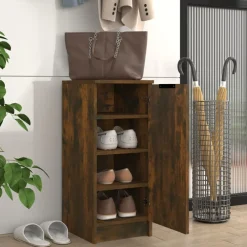 Huishoudelijke Benodigdheden*vidaXL Schoenenkast 30x35x70 cm bewerkt hout kleurig Gerookt eiken