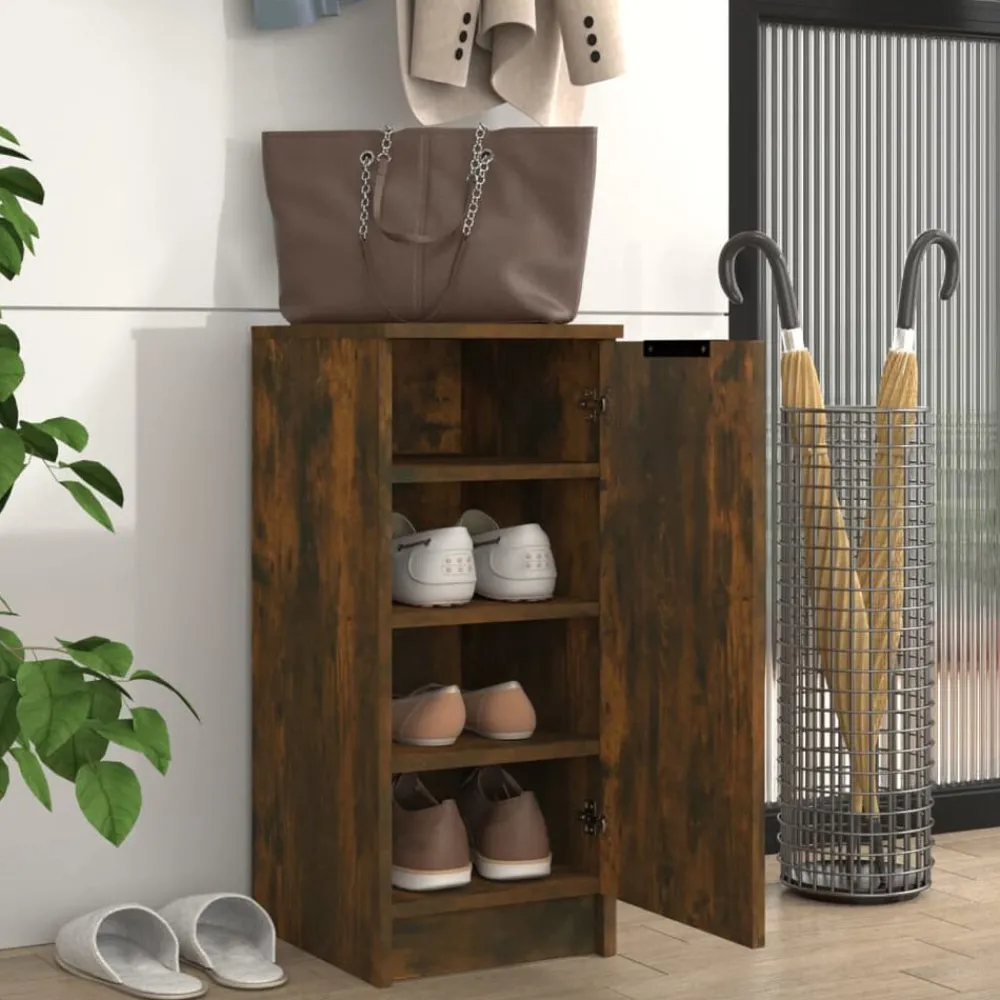 Huishoudelijke Benodigdheden*vidaXL Schoenenkast 30x35x70 cm bewerkt hout kleurig Gerookt eiken