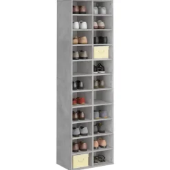 Schoenenkast 54x34x183 cm bewerkt hout><noscript><img width=