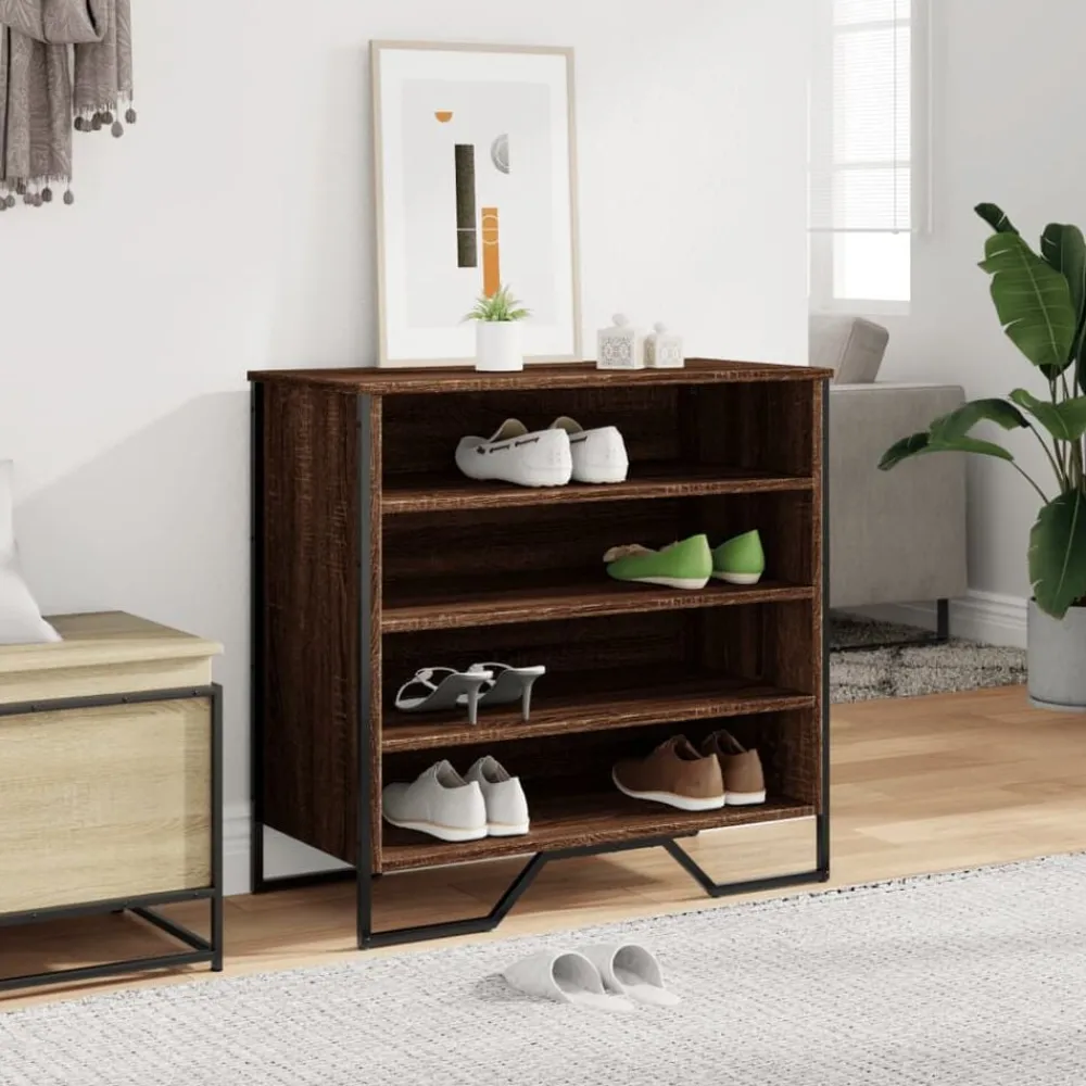Schoenenkast 80x38x78 cm bewerkt hout ig>vidaXL New