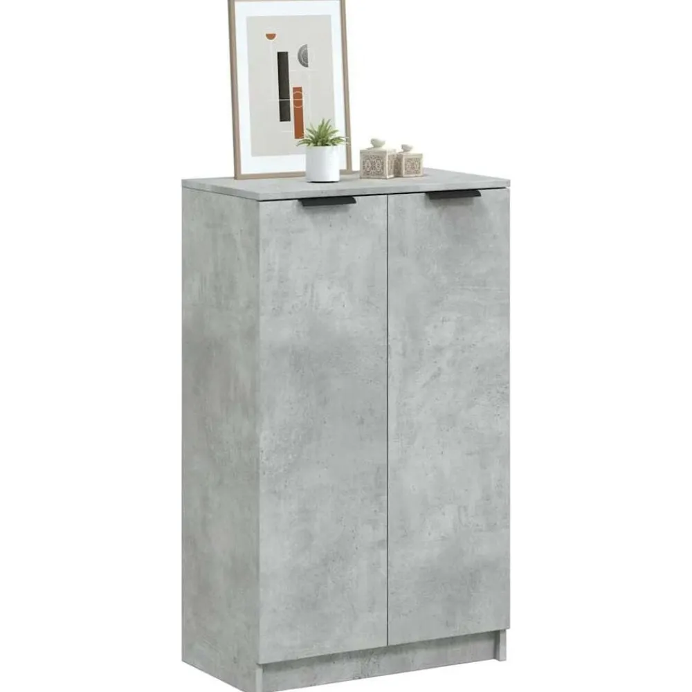 Huishoudelijke Benodigdheden*vidaXL Schoenenkast 59x35x100,5 cm bewerkt hout Betongrijs