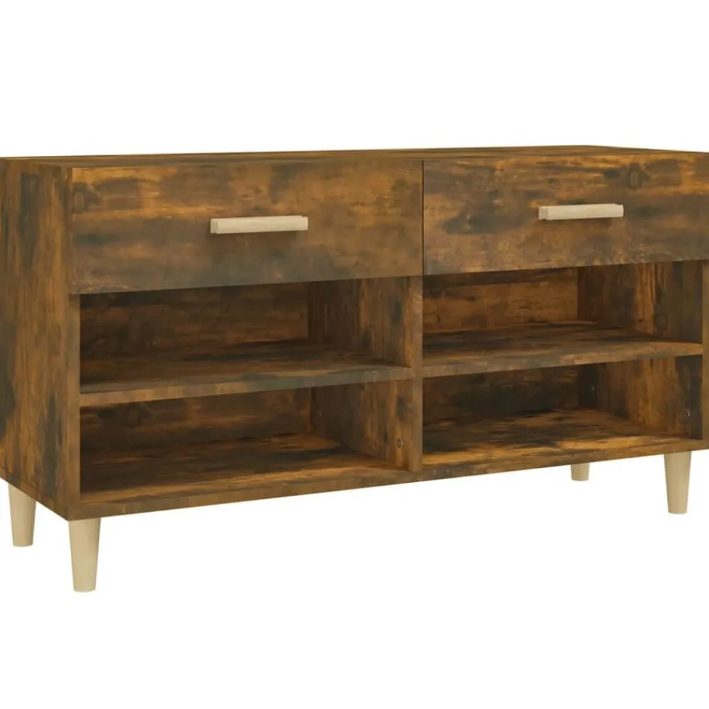 Huishoudelijke Benodigdheden*vidaXL Schoenenkast 102x35x55 cm bewerkt hout kleurig Gerookt eiken