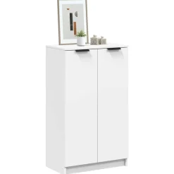 Huishoudelijke Benodigdheden|Kasten & Opbergmeubelen*vidaXL Schoenenkast 59x35x100,5 cm bewerkt hout Wit