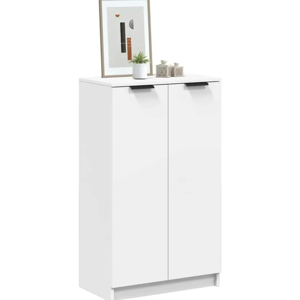 Huishoudelijke Benodigdheden|Kasten & Opbergmeubelen*vidaXL Schoenenkast 59x35x100,5 cm bewerkt hout Wit