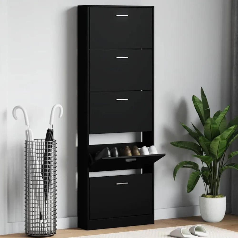 Schoenenkast 59x17x169 cm bewerkt hout>vidaXL Clearance