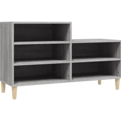Schoenenkast 102x36x60 cm bewerkt hout sonoma grijs>vidaXL Best