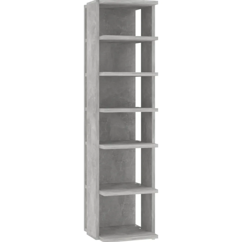 Huishoudelijke Benodigdheden*vidaXL Schoenenkast 27,5x27x102 cm bewerkt hout Betongrijs