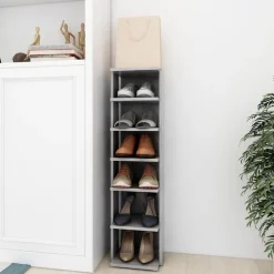 Huishoudelijke Benodigdheden*vidaXL Schoenenkast 27,5x27x102 cm bewerkt hout Betongrijs