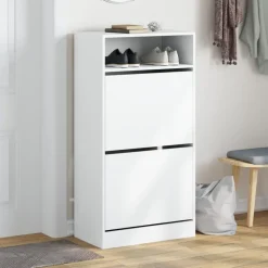 Schoenenkast 60x34x116 cm bewerkt hout><noscript><img width=