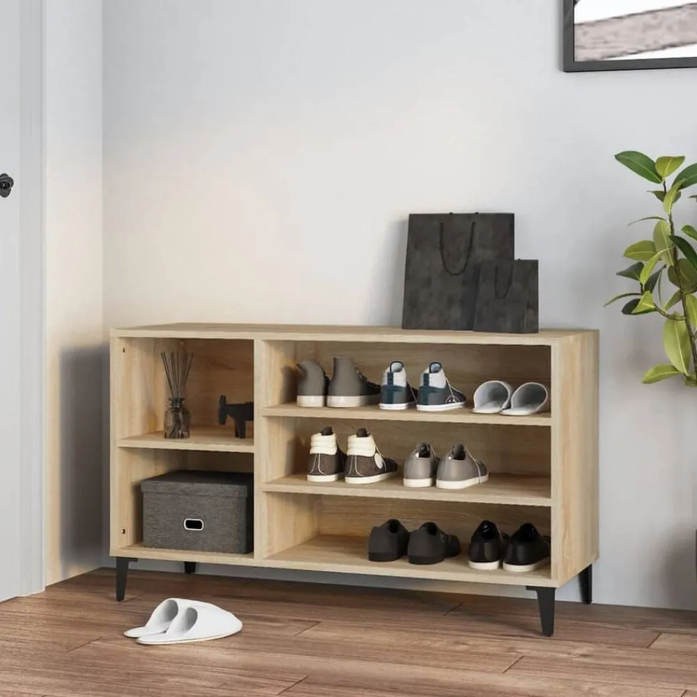 Huishoudelijke Benodigdheden*vidaXL Schoenenkast 102x36x60 cm bewerkt hout kleurig Sonoma eiken