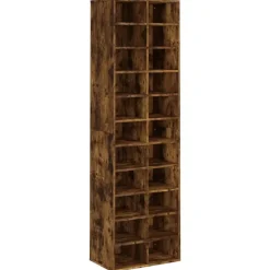 Huishoudelijke Benodigdheden*vidaXL Schoenenkast 54x34x183 cm bewerkt hout kleurig Gerookt eiken