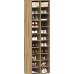 Huishoudelijke Benodigdheden*vidaXL Schoenenkast 54x34x183 cm spaanplaat ambachtelijk eikenkleurig artisian oak