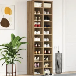 Huishoudelijke Benodigdheden*vidaXL Schoenenkast 54x34x183 cm spaanplaat ambachtelijk eikenkleurig artisian oak