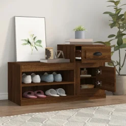 Schoenenkast 100x42x60 cm bewerkt hout><noscript><img width=