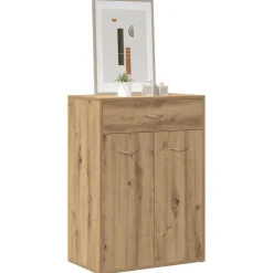 Huishoudelijke Benodigdheden*vidaXL Schoenenkast 60x35x84 cm bewerkt hout artisanaal eikenkleur artisanaal eikenkleurig