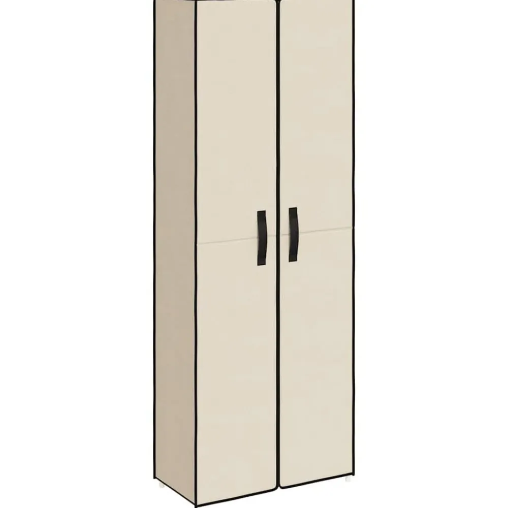 Huishoudelijke Benodigdheden*vidaXL Schoenenkast 60x30x166 cm stof crèmekleurig Crème
