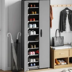 Schoenenkast 60x30x166 cm stof>vidaXL Clearance