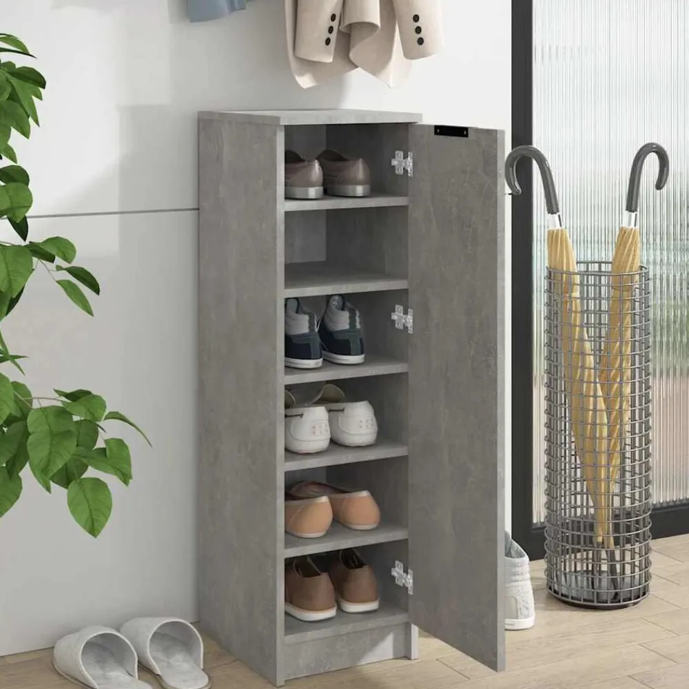 Huishoudelijke Benodigdheden*vidaXL Schoenenkast 30x35x100 cm bewerkt hout Betongrijs