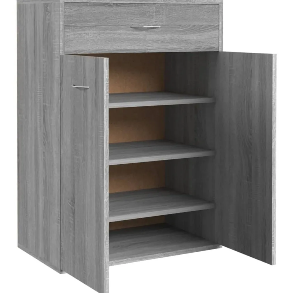 Huishoudelijke Benodigdheden*vidaXL Schoenenkast 60x35x84 cm bewerkt hout Grijs sonoma