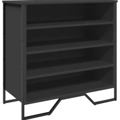 Huishoudelijke Benodigdheden*vidaXL Schoenenkast 80x38x78 cm bewerkt hout Zwart