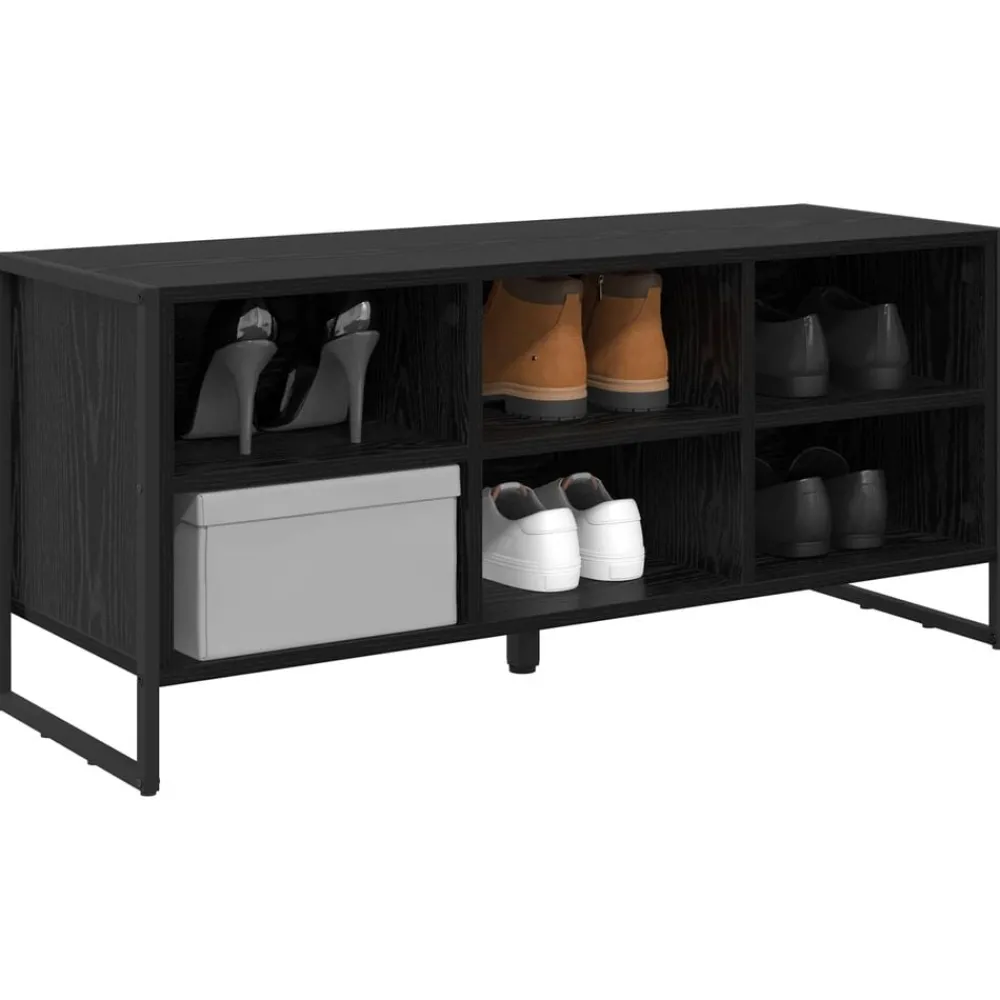 Huishoudelijke Benodigdheden*vidaXL Schoenenkast 100 x 35 x 44 cm Bewerkt hout Zwart eiken