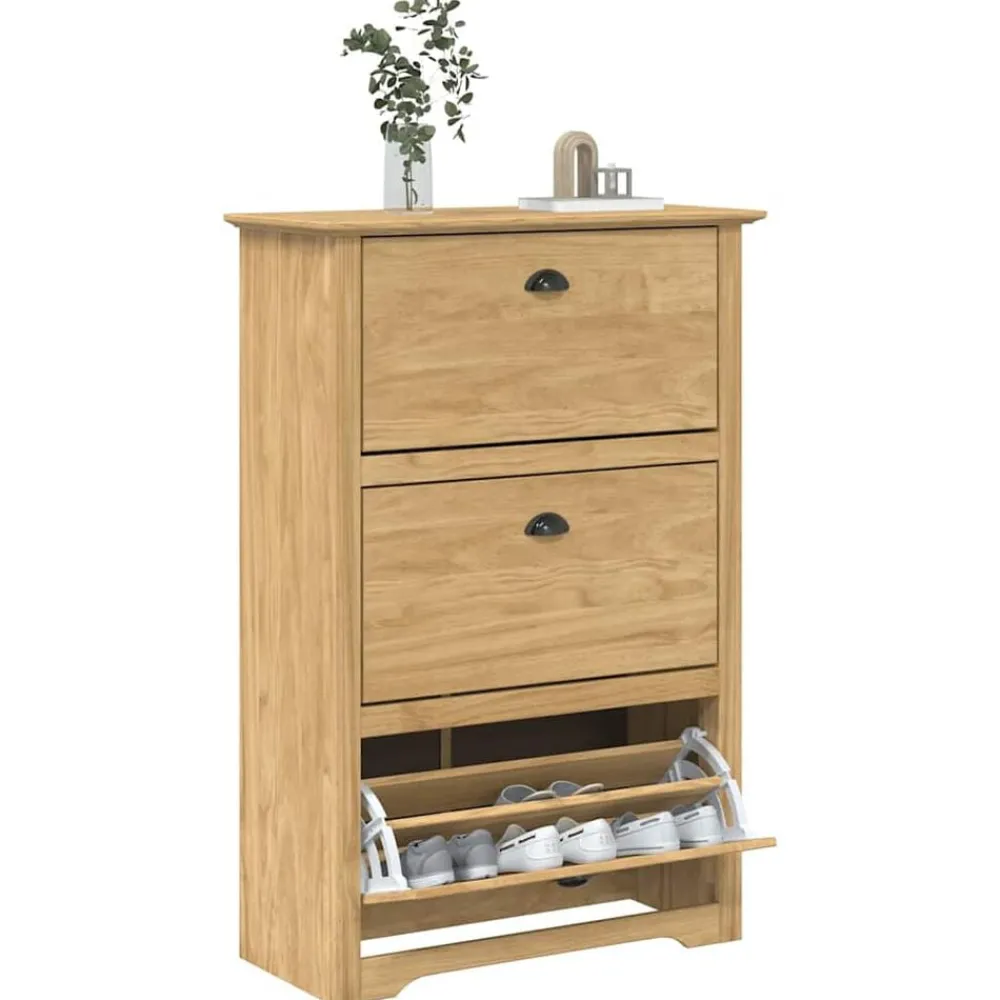 Schoenenrek BODO 80 x 35 x 118 cm Bewerkt hout>vidaXL Hot