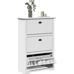 Huishoudelijke Benodigdheden*vidaXL Schoenenrek BODO 80x35x118 cm Wit