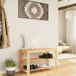 Huishoudelijke Benodigdheden*vidaXL Schoenenrek 3-laags 70x27,5x45 cm bamboe