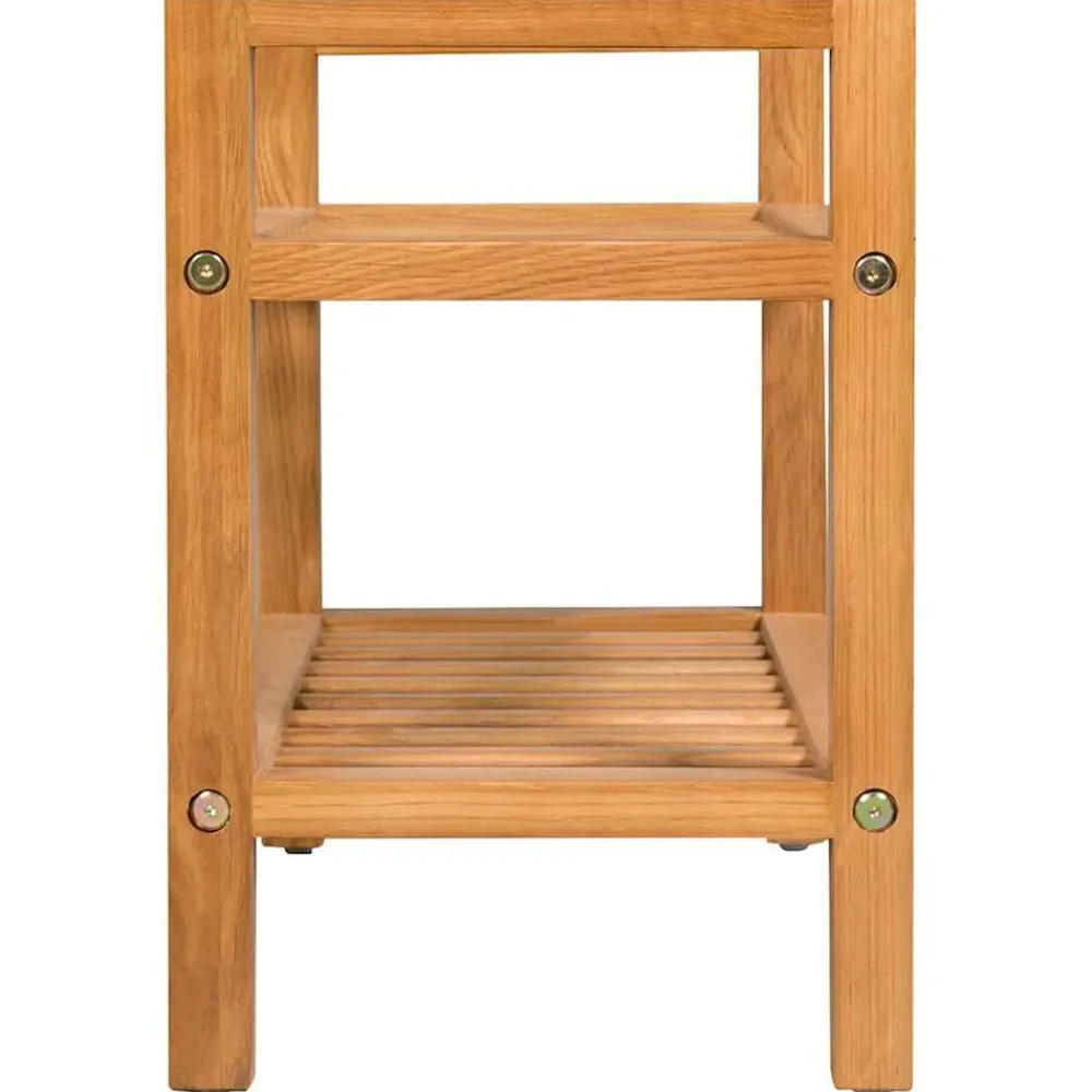 Schoenenrek met 2 schappen 50x27x40 cm massief eikenhout>vidaXL Outlet