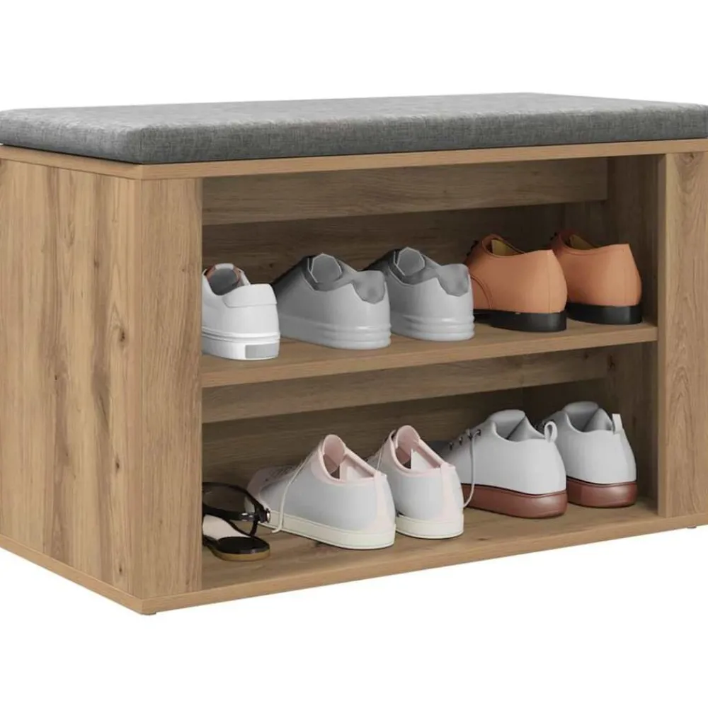 Huishoudelijke Benodigdheden*vidaXL Schoenenrek met plank 75 x 35 x 45 cm artisanaal eikenkleurig