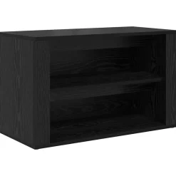 Huishoudelijke Benodigdheden*vidaXL Schoenenrek met plank 75 x 35 x 45 cm Bewerkt hout Zwart eiken