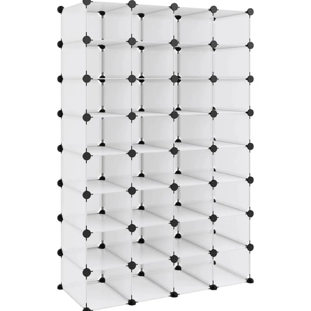 Schoenenrek 93x36,5x140 cm polypropeen transparant>vidaXL Discount