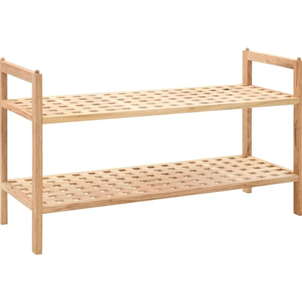 Schoenenrek 69x26x40 cm massief walnotenhout>vidaXL New