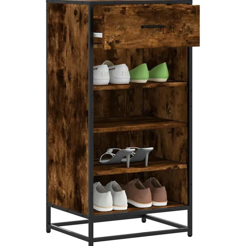 Schoenenrek 48x38x97,5 cm bewerkt hout kleurig>vidaXL Online