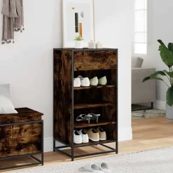 Schoenenrek 48x38x97,5 cm bewerkt hout kleurig><noscript><img width=