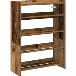 Huishoudelijke Benodigdheden*vidaXL Schoenenrek 60x25x81 cm bewerkt hout kleurig Oud hout