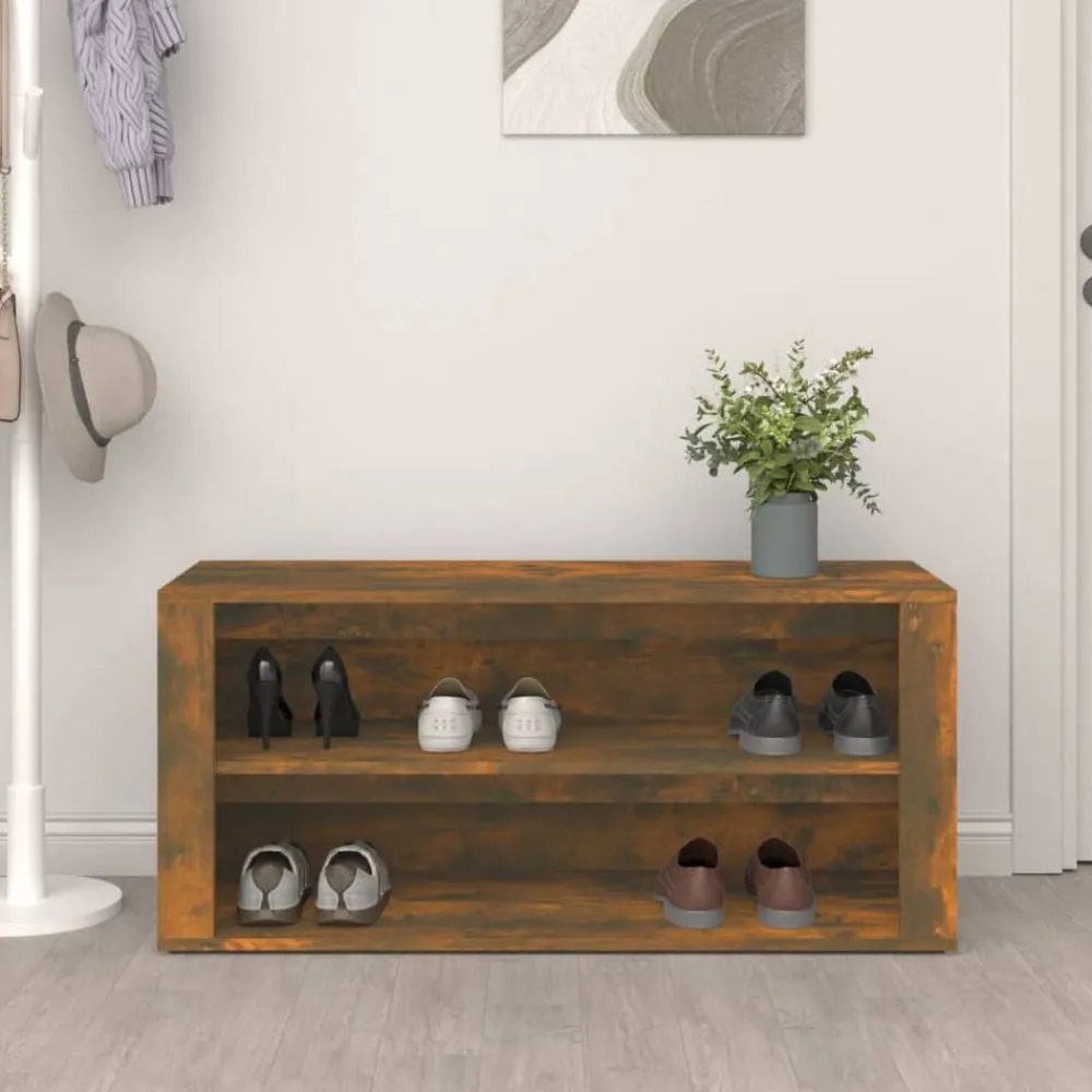 Huishoudelijke Benodigdheden*vidaXL Schoenenrek 100x35x45 cm bewerkt hout kleurig Gerookt eiken