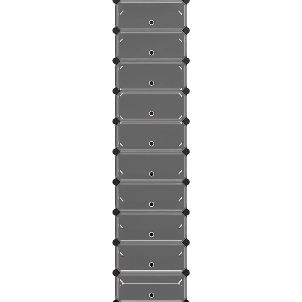 Huishoudelijke Benodigdheden*vidaXL Schoenenrek 44x32x174 cm polypropeen Zwart