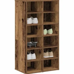 Schoenenrek 54x34x100,5 cm bewerkt hout kleurig>vidaXL Discount
