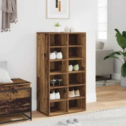 Schoenenrek 54x34x100,5 cm bewerkt hout kleurig><noscript><img width=