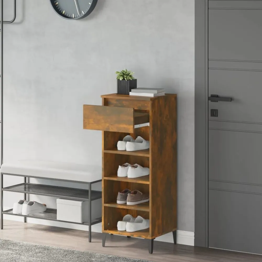 Schoenenrek 40x36x105 cm bewerkt hout kleurig>vidaXL New