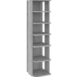 Huishoudelijke Benodigdheden*vidaXL Schoenenrek 27,5x27x102 cm bewerkt hout Grijs sonoma