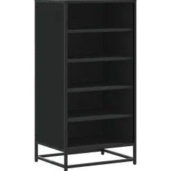 Huishoudelijke Benodigdheden*vidaXL Schoenenrek 48x38x97,5 cm bewerkt hout Zwart