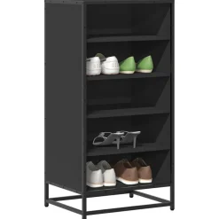 Huishoudelijke Benodigdheden*vidaXL Schoenenrek 48x38x97,5 cm bewerkt hout Zwart