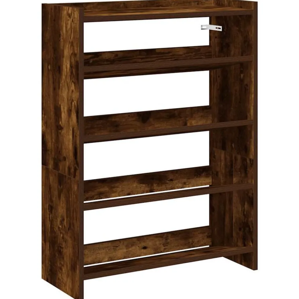 Huishoudelijke Benodigdheden*vidaXL Schoenenrek 60x25x81 cm bewerkt hout kleurig Gerookt eiken
