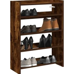 Huishoudelijke Benodigdheden*vidaXL Schoenenrek 60x25x81 cm bewerkt hout kleurig Gerookt eiken