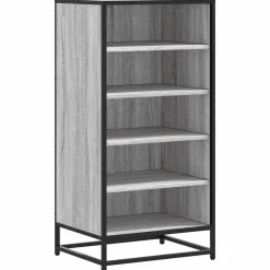 Huishoudelijke Benodigdheden*vidaXL Schoenenrek 48x38x97,5 cm bewerkt hout eikenkleur Grijs sonoma