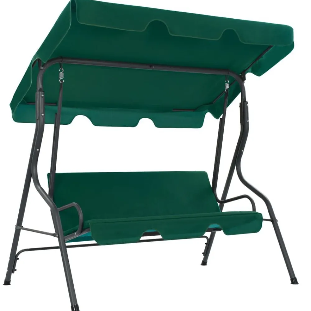 Tuin & Gazon*vidaXL Schommelbank 170x110x153 cm stof Groen