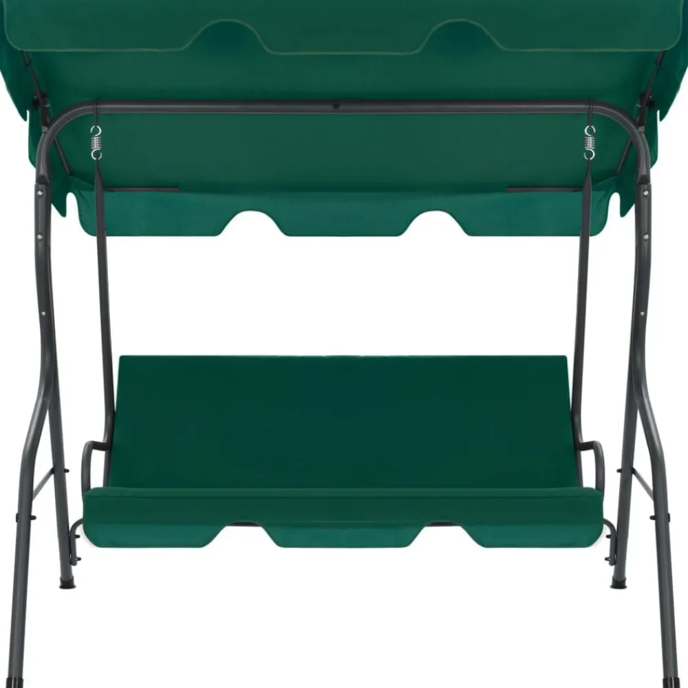 Tuin & Gazon*vidaXL Schommelbank 170x110x153 cm stof Groen